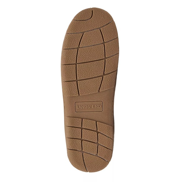 NWT Lands End Mens Fuzzy Lined Plaid Flannel Moccasin Slippers Size 10 - Picture 5 of 11